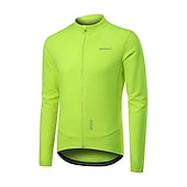 お買い得  メンズジャージ-男性用 サイクリングジャージー 長袖 バイク トレーナー トラックスーツ ジャージー 3つのリアポケット付き マウンテンサイクリング ロードバイク 速乾性 反射性ストリップ 後ポケット ウィッキング スポーツ ワインレッド ダークグリーン ダークブルー 衣類