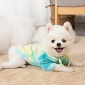 baratos Moletons-Cachorros Gatos Camisola com Capuz Moda Casual Inverno Quente Respirável Macio Lavável Confortável Ao ar livre Casual / Diário Roupas para cães for Bichon Frise Pomerânia Animais de Pequeno Porte