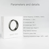 economico Braccialetti intelligenti-nfc id ic l&#039;integrazione delle funzioni tre in una supporta Android ios doppio sistema 128g di storage corpo in ceramica jakcom r4 smart ring