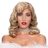 economico Parrucche storiche-Parrucca nera corta anni &#039;20 per donne parrucca a onde di dita Gatsby delle ruggenti anni &#039;20 parrucche vintage sintetiche per donne cosplay costume vestiti eleganti parrucca flapper anni &#039;20