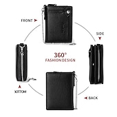 economico porta carte e custodie-portafoglio da uomo in pelle combinazione porta carte d&#039;identità in pelle pu con design a catena antifurto