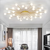 billige Taklamper-moderne semi-innfelte taklamper 18 hode 24 hode 36 hode taklamper glass globe g4 base led lysekrone egnet for kjøkken stue spisestue soverom korridor ac110 ac220v