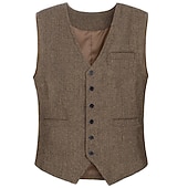 abordables Costumes pour hommes des années 1920-Années Folles Années 1920 Rétro Vintage Tenues Veste Gatsby le Magnifique Gentleman Déguisement Homme Halloween Carnaval Nouvel An Carnaval Fête / Soirée Mascarade Adulte Cravate Gilet Plus