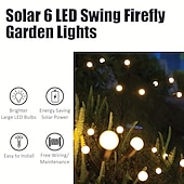 levne Pozemní světla-6/8/10 světla solární zahradní lampa zahradní lampa, led větrem poháněná světluška zemní lampa, zahradní dekorace festivalová lampa