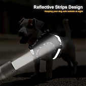 お買い得  犬用首輪＆ハーネス＆リード-犬用 猫用 ライトアップハーネス リーシュの実行 トレーニングリーシュ 反射 携帯用 高通気性 アウトドア ウォーキング ソリッド