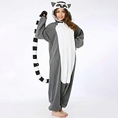 tanie Kostiumy Onesie-Dla dorosłych Zwierzę Odzież nocna Kostium Onesie Strój karnawałowy Kreskówki Piżama Onesie Piżama Kigurumi zabawny kostium Dla Mężczyźni i kobiety Święta Karnawał Rysunek