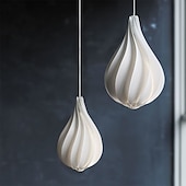 economico Luci a sospensione-lampada a sospensione a forma di bocciolo danese paralume in acrilico lampada a sospensione lunghezza 20*35 cm/25*42 cm altezza pendente a led può essere utilizzato per cucina isola camera da letto