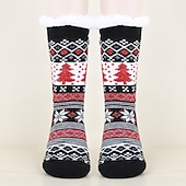 abordables sombrero de papá noel y accesorios-Papá Noel Artículos Para Celebrar la Navidad Calcetines de Navidad Hombre Mujer Navidad Nochebuena Estilo lindo Calcetines