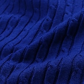 preiswerte Herrenpullover-Herren Rollkragenpulli Pullover Strickpullover Rollkragenpullover für Herren Gerippt Gedrehtes Stricken Retro Stilvoll Farbblock Rollkragen Perlenbesetzter Saum Pullover Täglich Festtage Bekleidung