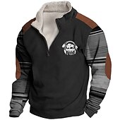 abordables Sudaderas 3D para hombre-Hombre Graphic Bloque de color Tribal Sudaderas Sudadera Sudadera con cremallera Manga Larga Camisa de entrenamiento Cremallera de un cuarto Diario Básico Casual Impresión 3D Vacaciones Festivos Noche