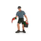 ieftine Jucării de Construit-desktop simulat sandbox scenă personaje decorațiuni fermieri reparatori crescători veterinari multiple seturi și figurine profesionale