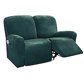 economico Poltrone reclinabili e poltrone wingback-copridivano reclinabile componibile fodera 1 set di 6 pezzi microfibra elasticizzata alta elasticità bordeaux rosso velluto di alta qualità copridivano copridivano per 2 posti cuscino divano