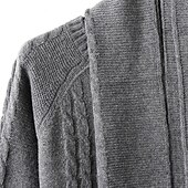 preiswerte Herrenpullover-Herren Pullover Rollkragenpulli Kurzer Pullover Strickpullover Gerippt Gedrehtes Stricken Standard Taste Strick Glatt Rollkragen warm halten Moderne zeitgenössische Freizeitskleidung Ausgehen
