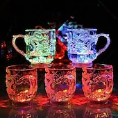 levne Novinky-LED blikající světlo indukční duhová barva pivní sklenice pohár hrnky na whisky (tvar draka) er