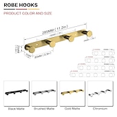 cheap Robe Hooks-Bathroom Rack Robe Hook Bathroom Shelf New Design Adorable Creative Contemporary Modern Stainless Steel Low-carbon Steel Metal 1PC - Bathroom Wall Mounted