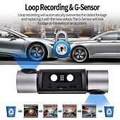 preiswerte Autofestplattenrekorder-KG330 1080p Neues Design / HD / mit Rückfahrkamera Auto dvr 170 Grad Weiter Winkel 2 Zoll IPS Autokamera mit GPS / Nachtsicht / G-Sensor 6 Infrarot-LEDs Auto-Recorder