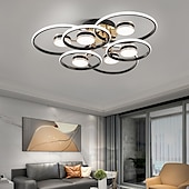 billige Taklamper-led taklys 4/8/12 hode dimbar moderne sirkeldesign taklamper er egnet for innebygd metall akryl sputnik fyrverkeri kronblader led lysarmaturer i stuer og soverom 110-240v