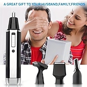 abordables Soins Personnels &amp; Santé-4 en 1 rechargeable hommes électrique nez oreille tondeuse à cheveux indolore femmes coupe brûlures latérales sourcils barbe tondeuse à cheveux coupe rasoir