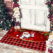 preiswerte Weihnachtsbad-Weihnachts-Bodenmatte, Tür-Bodenmatte, Weihnachtsmann, Schneemann, Veranda, Balkon, rutschfester, saugfähiger Teppich, Urlaubsdekoration, bedruckte Fußmatte, Urlaubsdekoration