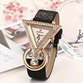cheap Quartz Watches-5pcs/set Women&#039;s Watch Luxury Triangle Pointer Quartz Watch Shiny Rhinestone Analog Wrist Watch &amp; Jewelry Set, Gift For Mom Her