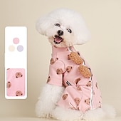 billiga Pyjamas-Hund Katt Pyjamas söt stil Ledigt Vinter Varm Andningsfunktion Mjuk Tvättbar Bekväm Utomhus Ledigt / vardag Hundkläder for Bichon Frisé Pommeran valpen eller det lilla husdjuret Fjäril Small