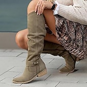 levne Slouch Boots-dámské semišové kozačky nad kolena s huňatým designem – ideální pro podzimní módu, ležérní výlety a outdoorová dobrodružství