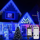 abordables Guirlandes lumineuses à brancher-1 paquet de guirlandes lumineuses de Noël de 10 mètres à 400 LED, lumières de Noël extérieures avec 8 modes de minuterie, télécommande étanche, guirlande lumineuse connectable à brancher pour l&#039;extérieur et l&#039;intérieur de la maison