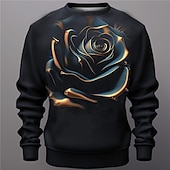billiga 3D-tröjor för män-Herr Reste sig Grafisk Tröjor Pullover-tröja Långärmad Tröja Rund hals Mode Dagligen Ledigt 3D-tryck Semester Helgdag Utekväll Mönster Vår &amp; Höst