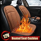 abordables Fundas de asiento para coche-Cojines de asiento de automóvil calefaccionados de 12V para invierno almohadilla de funda de asiento de un solo y doble asiento accesorios para funda de asiento calefaccionada eléctrica