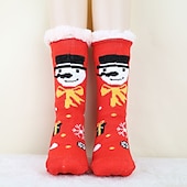 abordables sombrero de papá noel y accesorios-Papá Noel Artículos Para Celebrar la Navidad Calcetines de Navidad Hombre Mujer Navidad Nochebuena Estilo lindo Calcetines