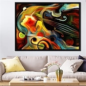 cheap Abstract Prints-Abstract Wall Art Canvas Violin Mind Prints and Posters Abstract Pictures Decorative Fabric Painting For Living Room Pictures No Frame