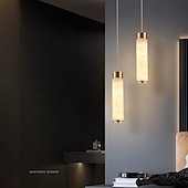economico Luci Isola cucina-illuminazione a sospensione per isola cucina, luci a sospensione in marmo moderno e minimalista in metallo rame luce a sospensione corda parti della lampada decorazione della lampada per camera da