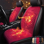 economico Coprisedili per auto-I cuscini del seggiolino auto riscaldati elettricamente da 12 V per i cuscinetti riscaldanti invernali mantengono calde le coperture