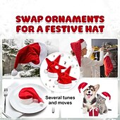 cheap Santa Hat &amp; Accessories-Singing and Dancing Electric Christmas Santa Hat for Adults Kids, Funny Shaking Dancing Singing Santa Claus Cap,Funny Toy Hat