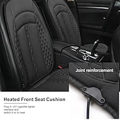 abordables Fundas de asiento para coche-Cojines de asiento de automóvil calefaccionados de 12V para invierno almohadilla de funda de asiento de un solo y doble asiento accesorios para funda de asiento calefaccionada eléctrica