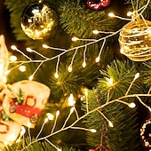 Недорогие Питание от батареек-Светодиодные гирлянды феерические медные провода гибкие 2м 5м набор гирлянд праздничные огни для свадьбы праздника вечеринки декорации комнаты теплый белый многоцветный светильник работающий от