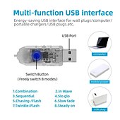 olcso USB-tápellátás-4m Karácsonyi jégcsap fények 96 LED Meleg fehér Hideg fehér Kék Ablak / Függöny / Jégcsap lámpák USB Karácsonyi dekoráció USB által