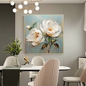 preiswerte Blumen-/Botanische Gemälde-Handgefertigtes Ölgemälde auf Leinwand, Wandkunst-Dekor, originales Blumengemälde in voller Größe für die Inneneinrichtung mit gespanntem Rahmen, ohne Innenrahmen-Gemälde