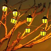 economico Striscie luci a batteria-Lanterna da palazzo retrò a 10 led stringa di lucine fata lanterna alimentata a batteria ghirlanda di natale per decorazioni per la camera da letto per feste di nozze 1 set