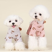 billiga Pyjamas-Hund Katt Pyjamas söt stil Ledigt Vinter Varm Andningsfunktion Mjuk Tvättbar Bekväm Utomhus Ledigt / vardag Hundkläder for Bichon Frisé Pommeran valpen eller det lilla husdjuret Fjäril Small