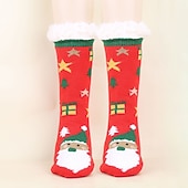 abordables sombrero de papá noel y accesorios-Papá Noel Artículos Para Celebrar la Navidad Calcetines de Navidad Hombre Mujer Navidad Nochebuena Estilo lindo Calcetines
