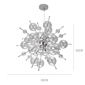 olcso Gömb-buborékcsillár 65cm gömb alakú csillár arany ezüst konyhaszigethez nappali étkező hálószoba lámpák 110-240v