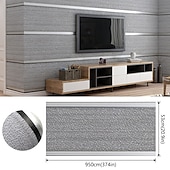 ieftine Tapet-tapet acoperire perete folie autocolant dungă dungă dungă nețesută dungi orizontale și verticale piele de căprioară catifea decor home 53 * 950cm