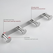 cheap Robe Hooks-Bathroom Rack Robe Hook Bathroom Shelf New Design Adorable Creative Contemporary Modern Stainless Steel Low-carbon Steel Metal 1PC - Bathroom Wall Mounted