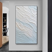 cheap Abstract Paintings-Handmade Oil Painting Canvas Wall Art Decor  Original Abstract Beach in full for Home Decor With Stretched FrameWithout Inner Frame Painting