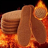 billiga Innersulor och inlägg-2 par vinterullfilt-inlägg för skor - varma termiska fleece-skoinlägg för män och kvinnor, perfekt för utomhusvandring, arbetsstövlar och kall väderkomfort