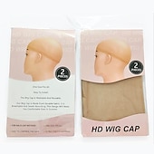 cheap Tools &amp; Accessories-2PCS/BAG HD Hair Net Wig Liner Cheap Wig Caps For Making Wigs Spandex Net Elastic High Quality Wig Cap