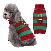 ieftine Pulovere-Câini Pisici Pulovere Jumper Petrecere Casual Iarnă Respirabil Απαλό Lavabil Comfortabil Crăciun În aer liber Casul / Zilnic Îmbrăcăminte pentru câini for Bichon Frise Pomeran un Animalut Fluture