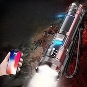 cheap Flashlights-Rechargeable Flashlight High Lumens Powerful Led Flashlight, White Laser Wick LED Super Bright Flashlight USB Powerful Handheld Flashlights, Rechargeable Flashlights for Emergencies Camping Hiking