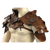 abordables Armadura-Retro Antiguo Medieval Renacimiento Armas y Armaduras Armadura de Hombro Guardia de pecho Guerrero Caballero Vikingo Disfraz Unisexo Vikingo Víspera de Todos los Santos Carnaval Rendimiento LARP